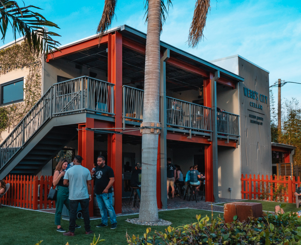 Exterior pic of Green Bench Brewing's Webb's City Cellars